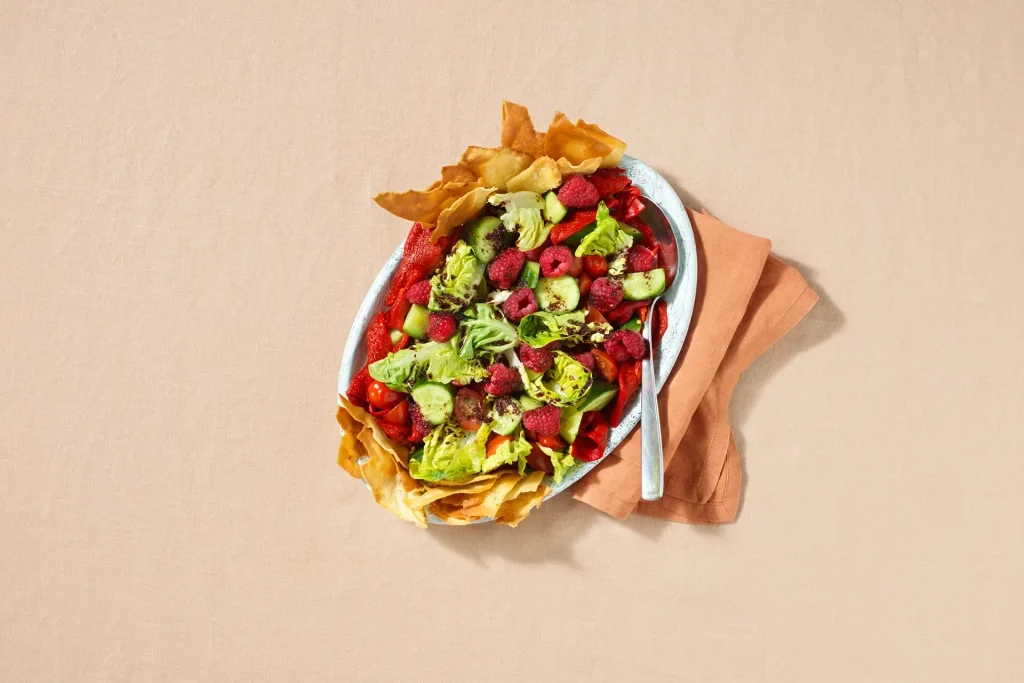 Fattoush met granaatappeldressing